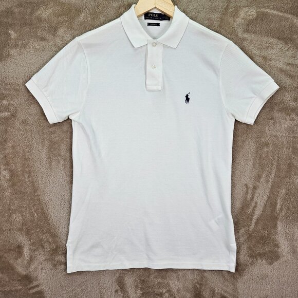 Polo Ralph Lauren Other - Polo Ralph Lauren Golf Polo Shirt Custom Fit Pony White Short Sleeve Mens Size S